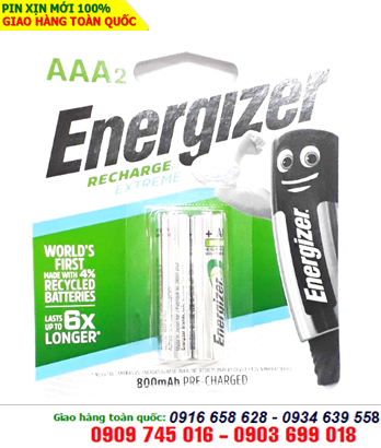 Pin sạc AAA Energizer NH12ERP2 Extreme 6X - 800mAh -1.2V loại thông minh Phiên bản mới